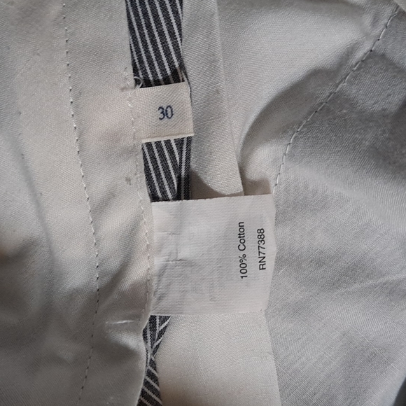 SOLD J. Crew Factory Blue Off White Stripe Flat Front Shorts Men's Size 30 - Picture 8 of 8